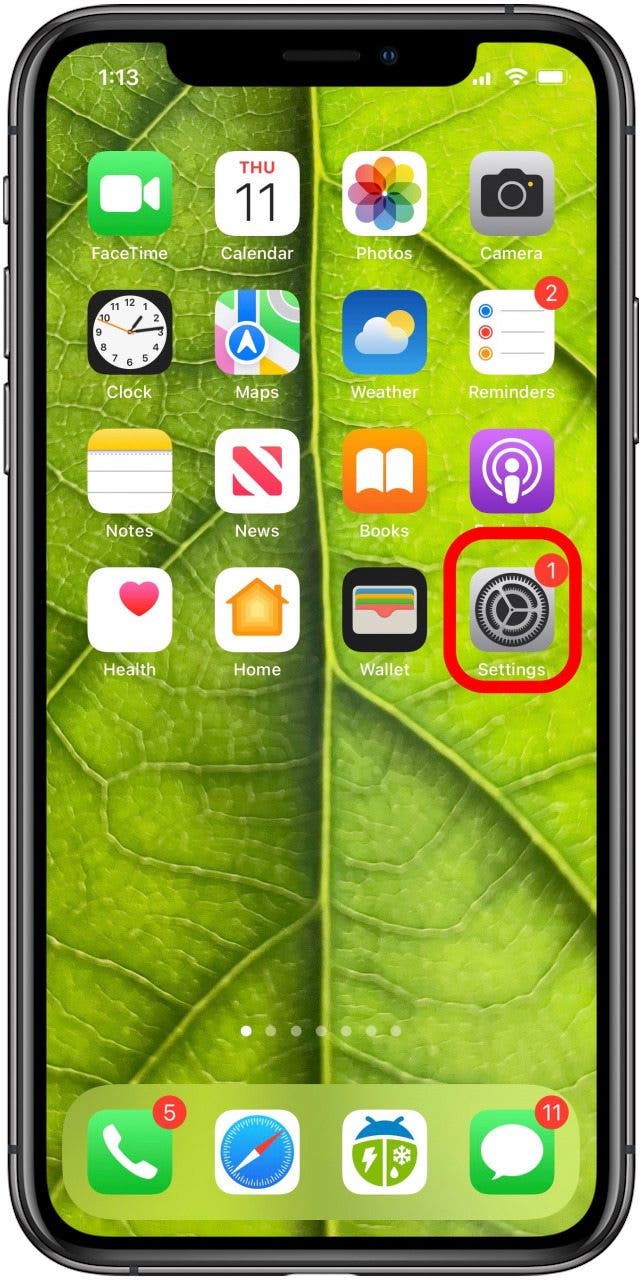 app per le impostazioni dell