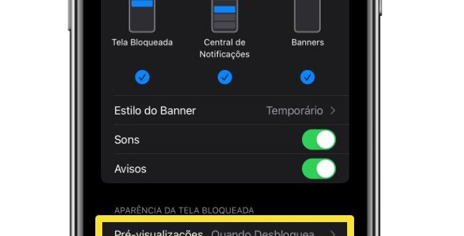 Notifiche dello schermo di blocco dell'iPhone